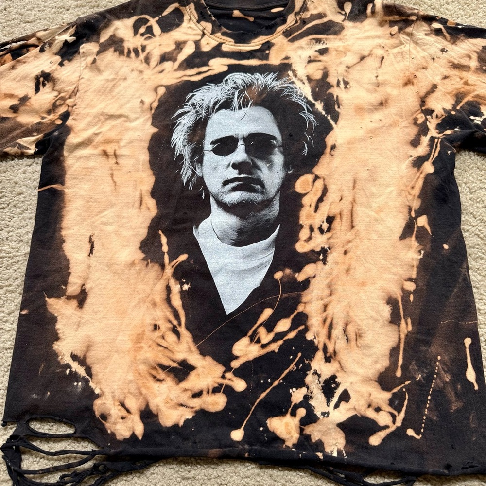 Upcycled Punk Rock Band Graphic Tee | Bleach Dyed Grunge Streetwear T-Shirt - Picture 7 of 7